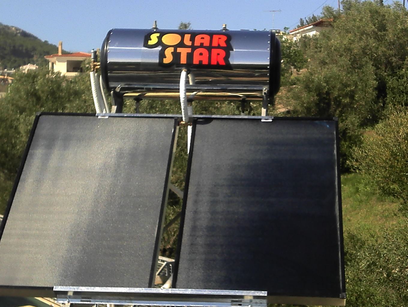 ηλιακός θερμοσίφωνας Solar star 160lt/3,0m² Glass Επιλεκτικός Διπλής Ενεργείας-Ως 3 Άτοκες Δόσεις