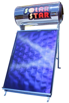 Ηλιακός θερμοσίφωνας Solar Star 120lt/1,5m² Glass Επιλεκτικός-Διπλής ενεργείας-Ως 3 Άτοκες δόσεις